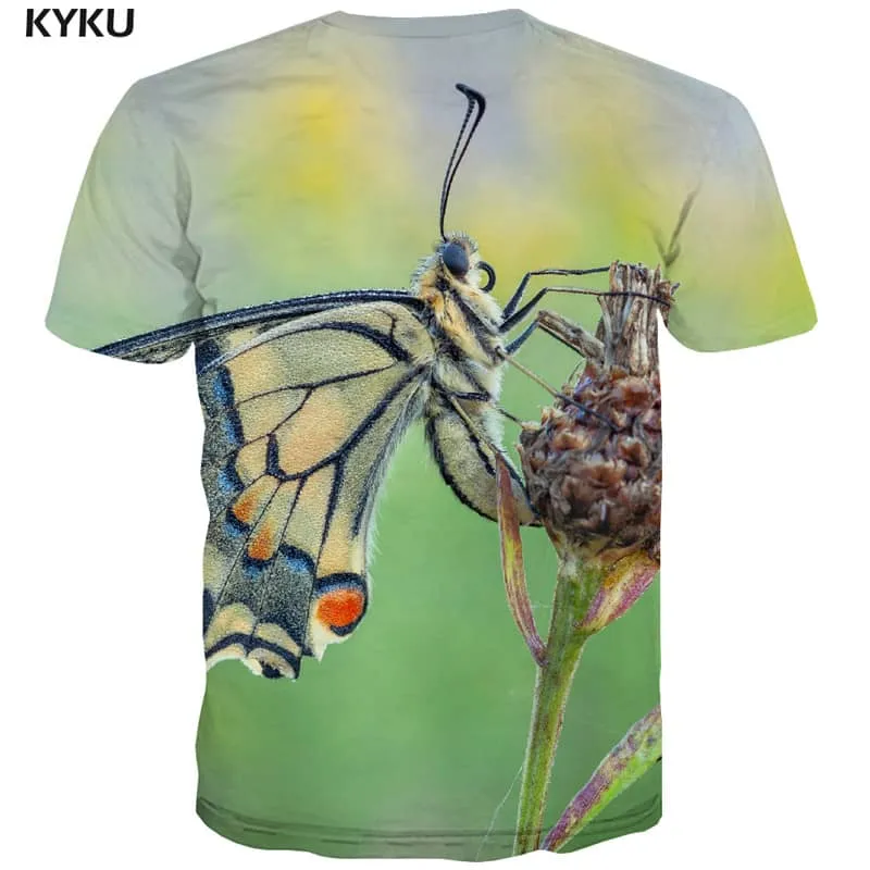 shirt insect plant clothing beautiful Casual men art costume