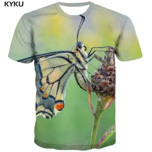 shirt insect plant clothing beautiful Casual men art costume