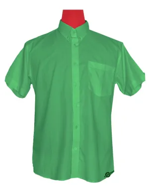 Short Sleeve Shirt | 60S Mod Style Green Color Shirt For Man