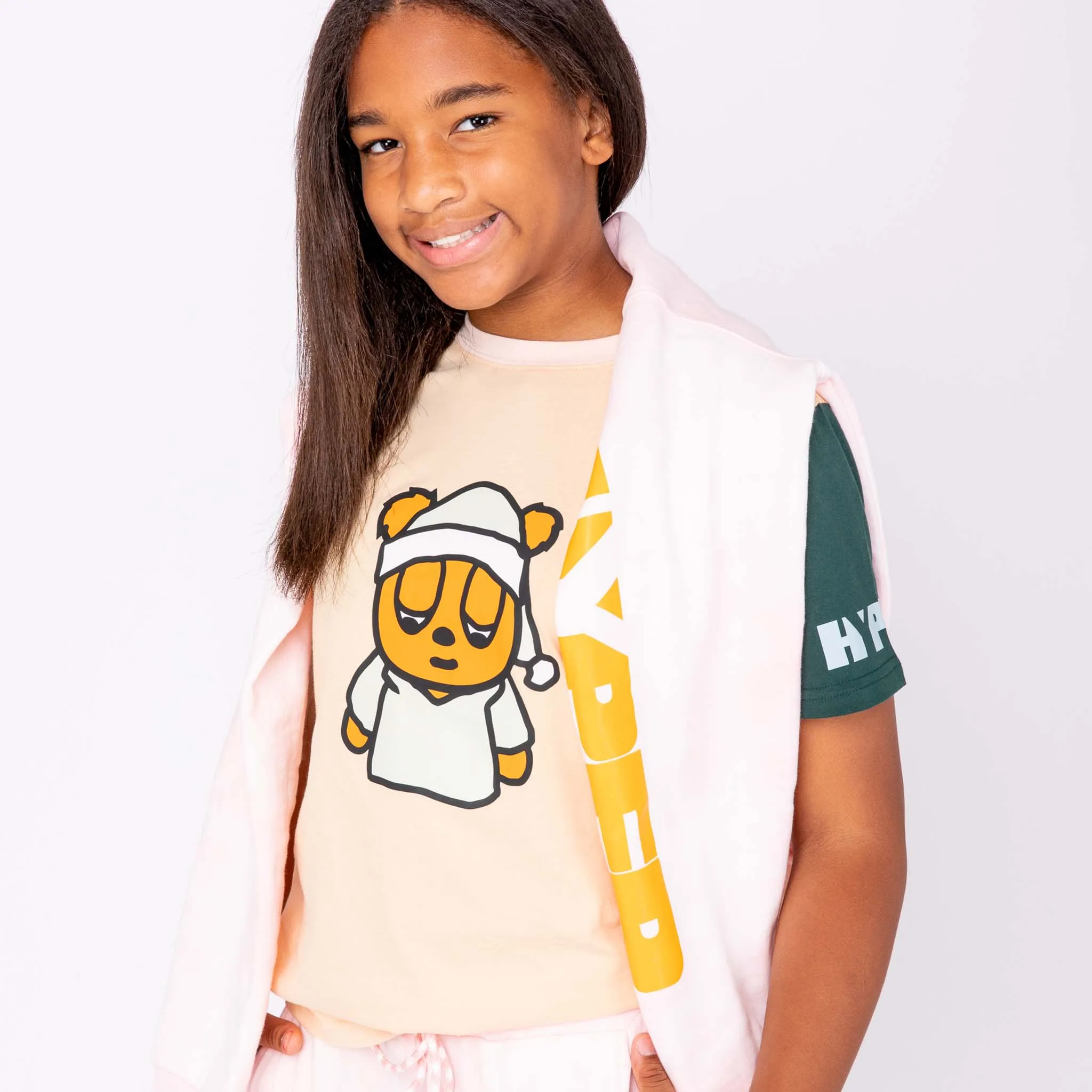 Sleepy Bear Color Block Tee