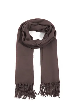 Soft Touch Solid Colour Scarf in Taupe