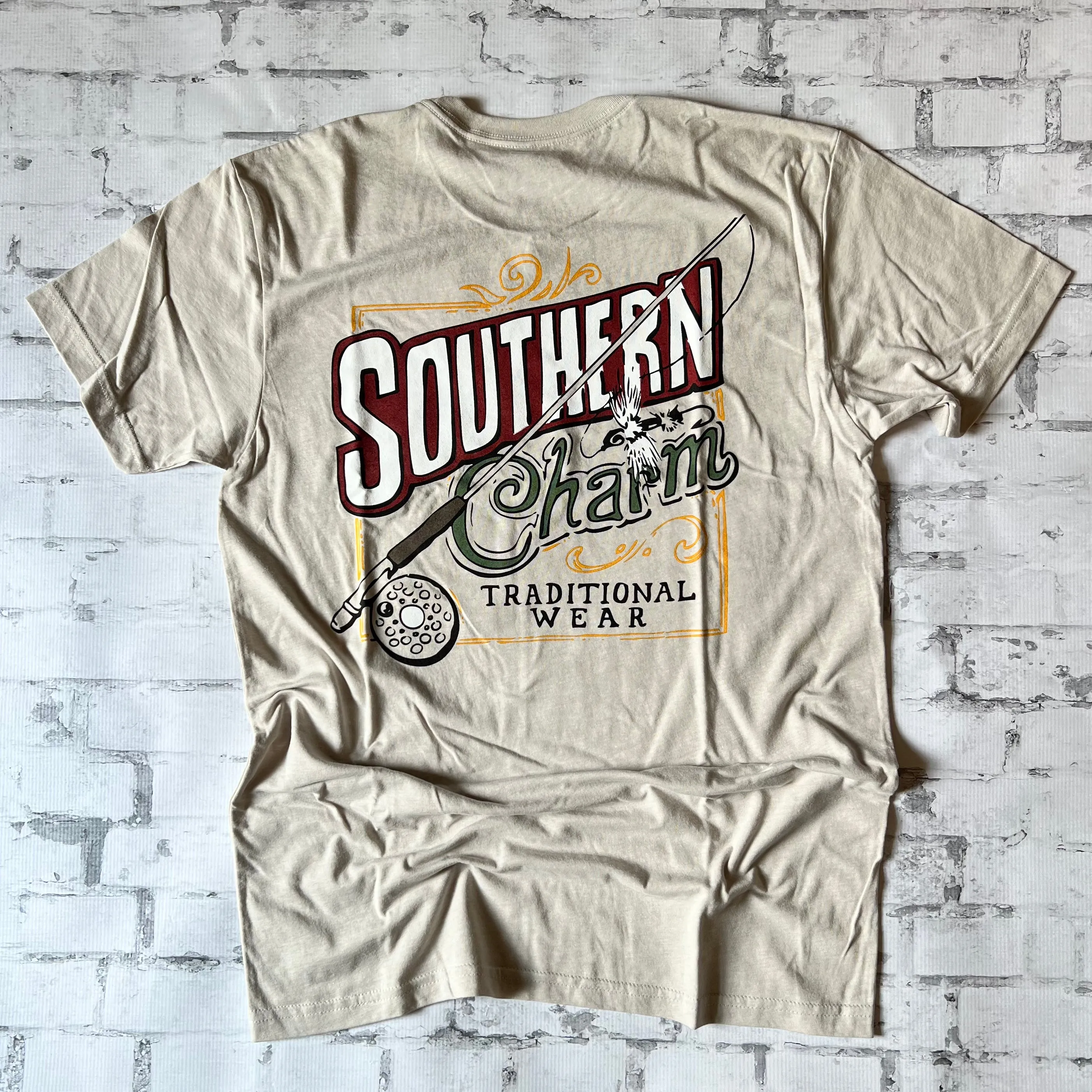 Southern Charm "Fly Rod" Short Sleeve T-shirt - Silk