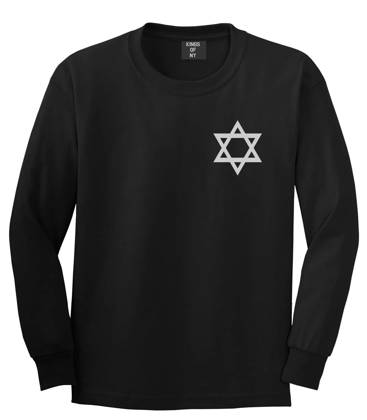 Star Of David Chest Mens Long Sleeve T-Shirt