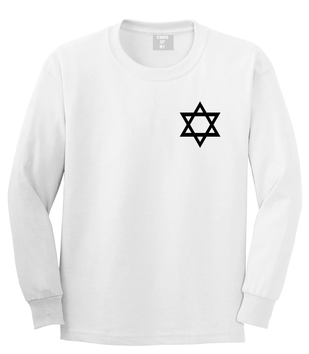 Star Of David Chest Mens Long Sleeve T-Shirt