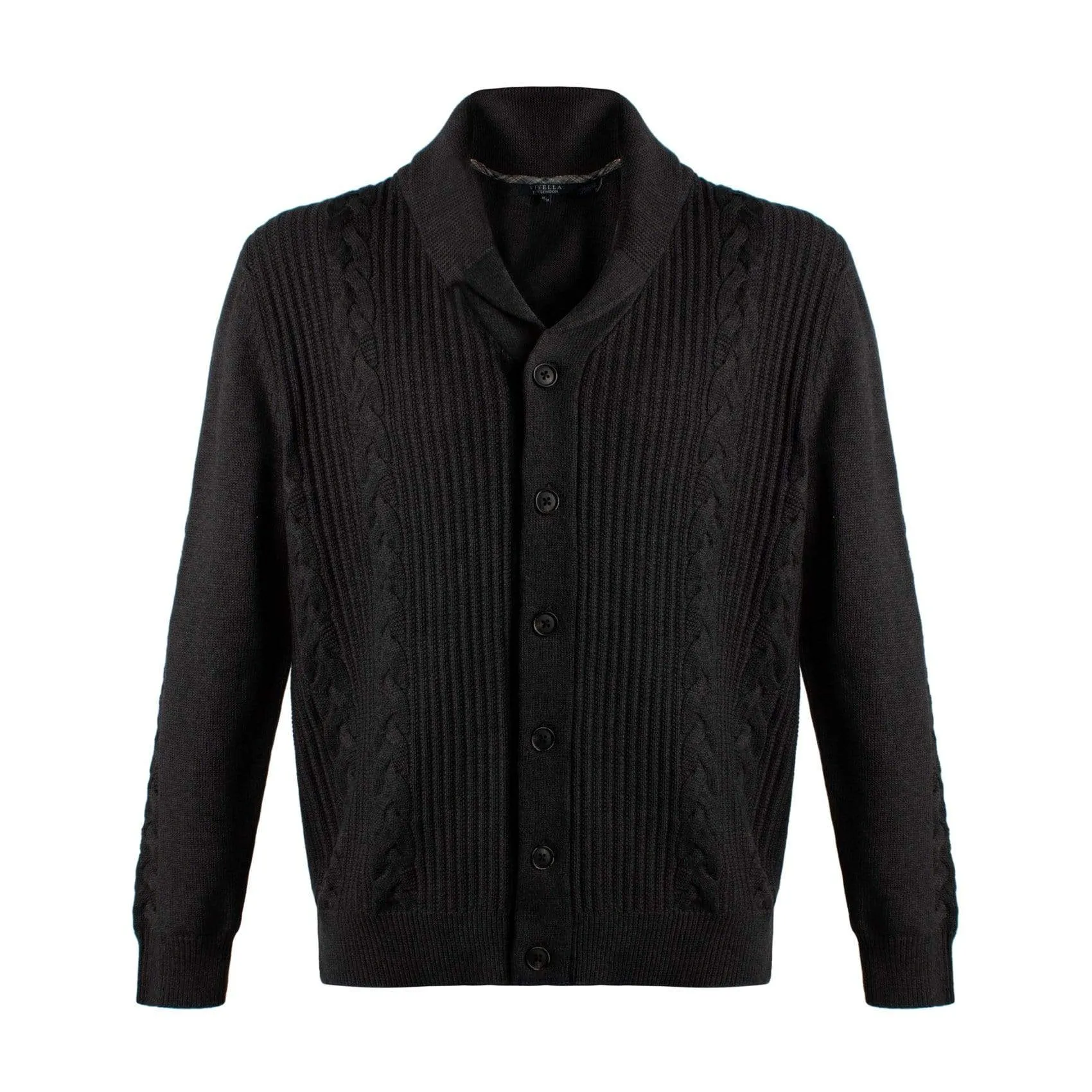 Stay Warm and Stylish with Men's 100% Cotton Shawl Collar Cable Button Front Cardigan: A Perfect Blend of Comfort and Fashion