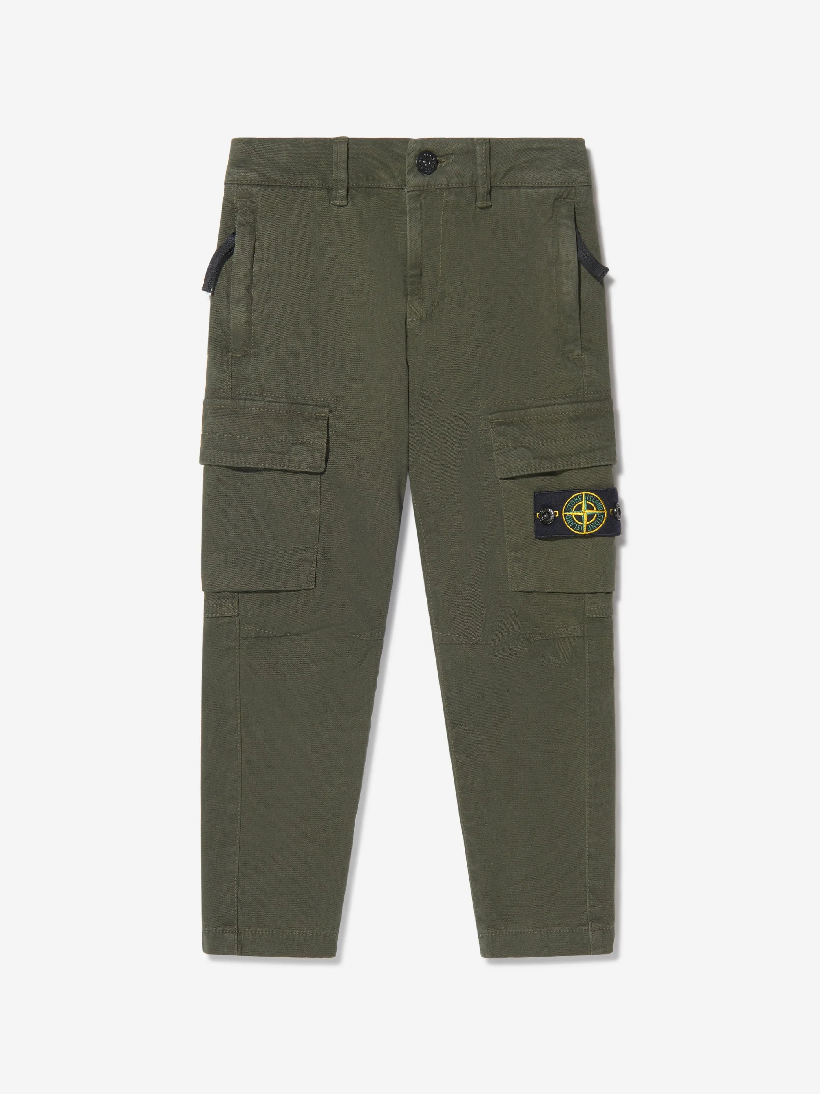 Stone Island Junior Boys Logo Cargo Trousers