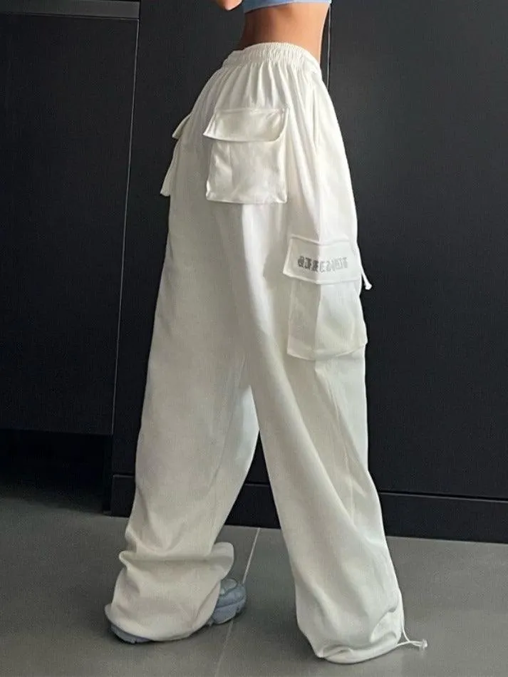 Street Multiple Pocket Bound Feet High Waist Sweatpants