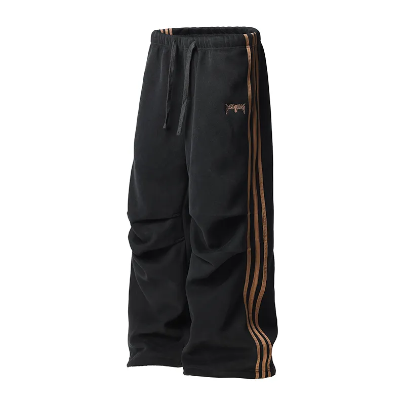 Striped Loose Sports Paratrooper Sweatpants