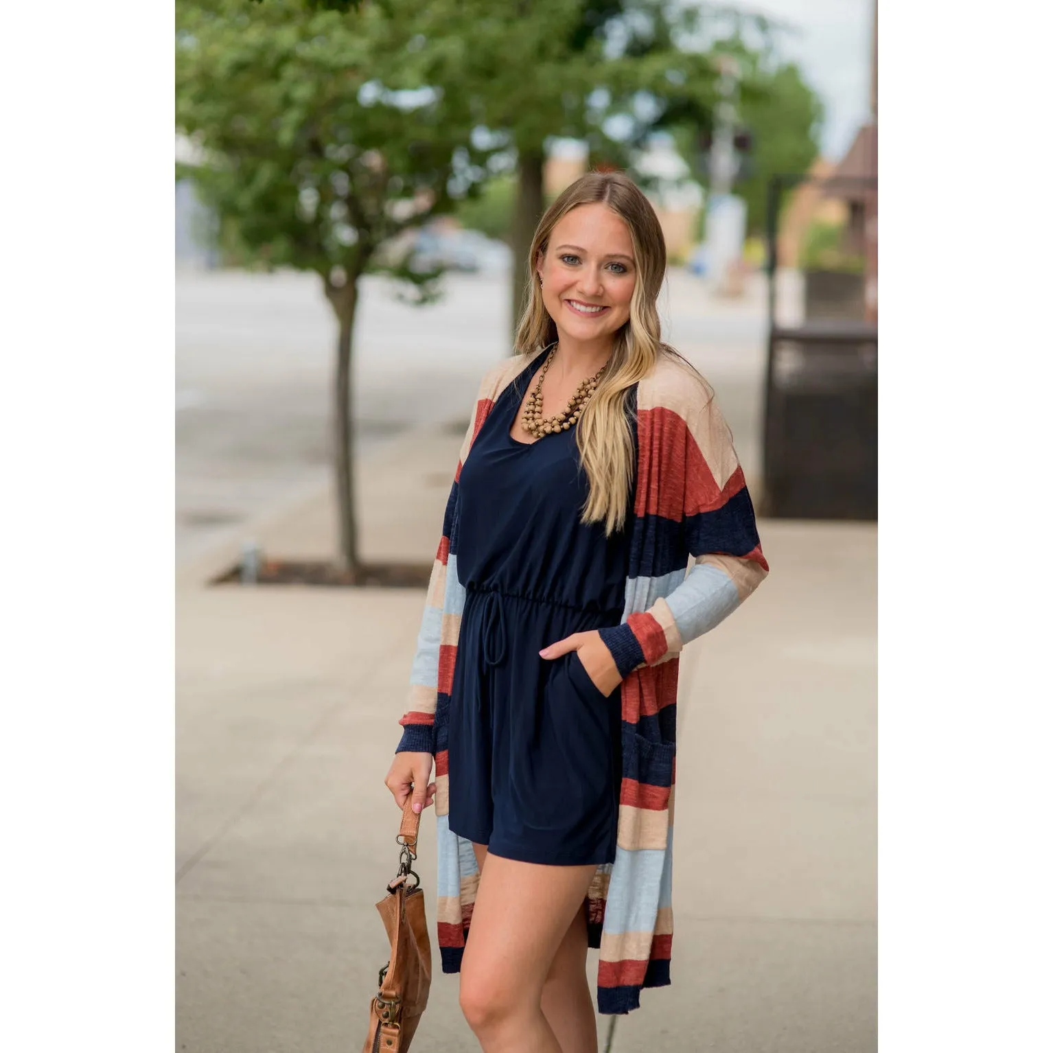 Striped Tissue Cardigan