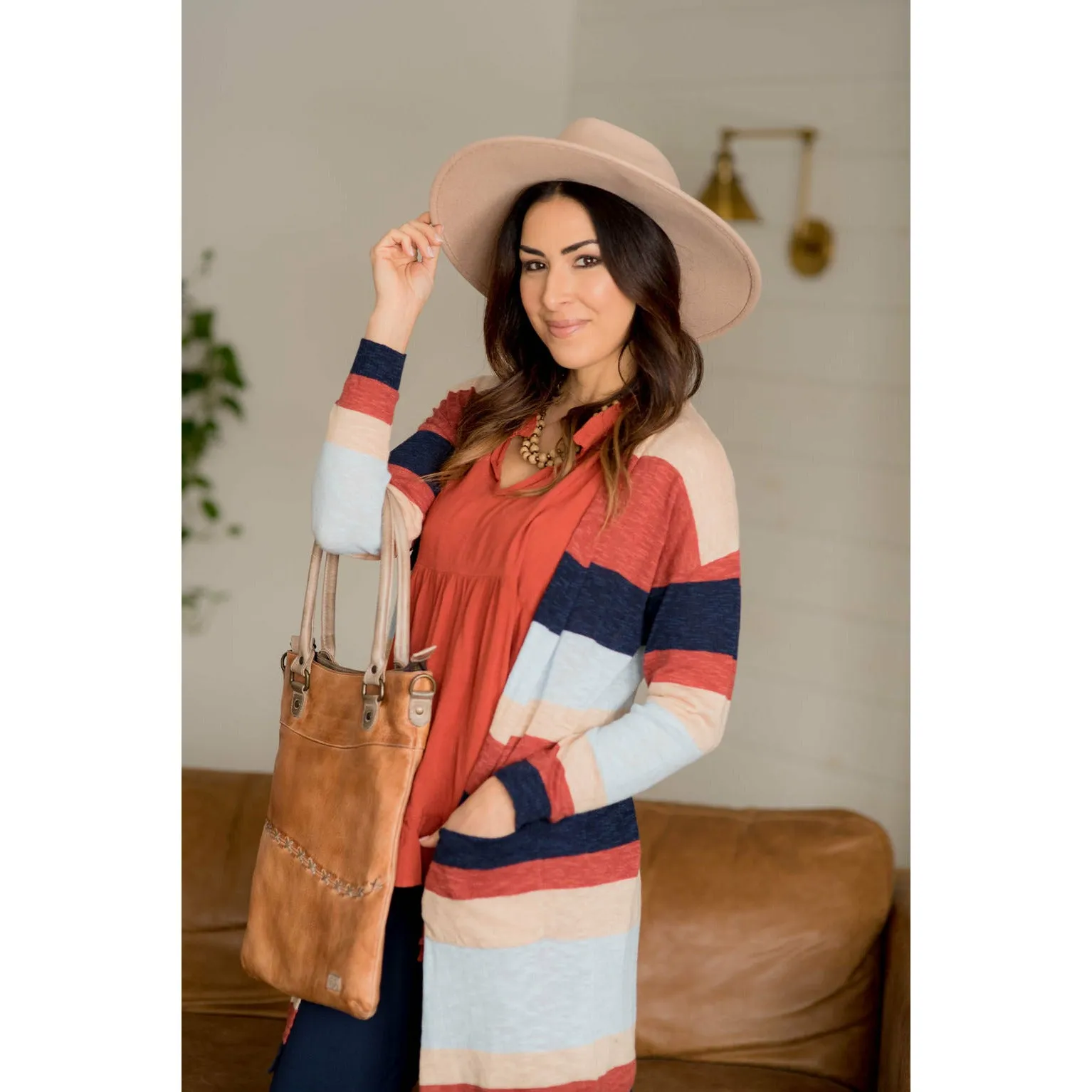 Striped Tissue Cardigan