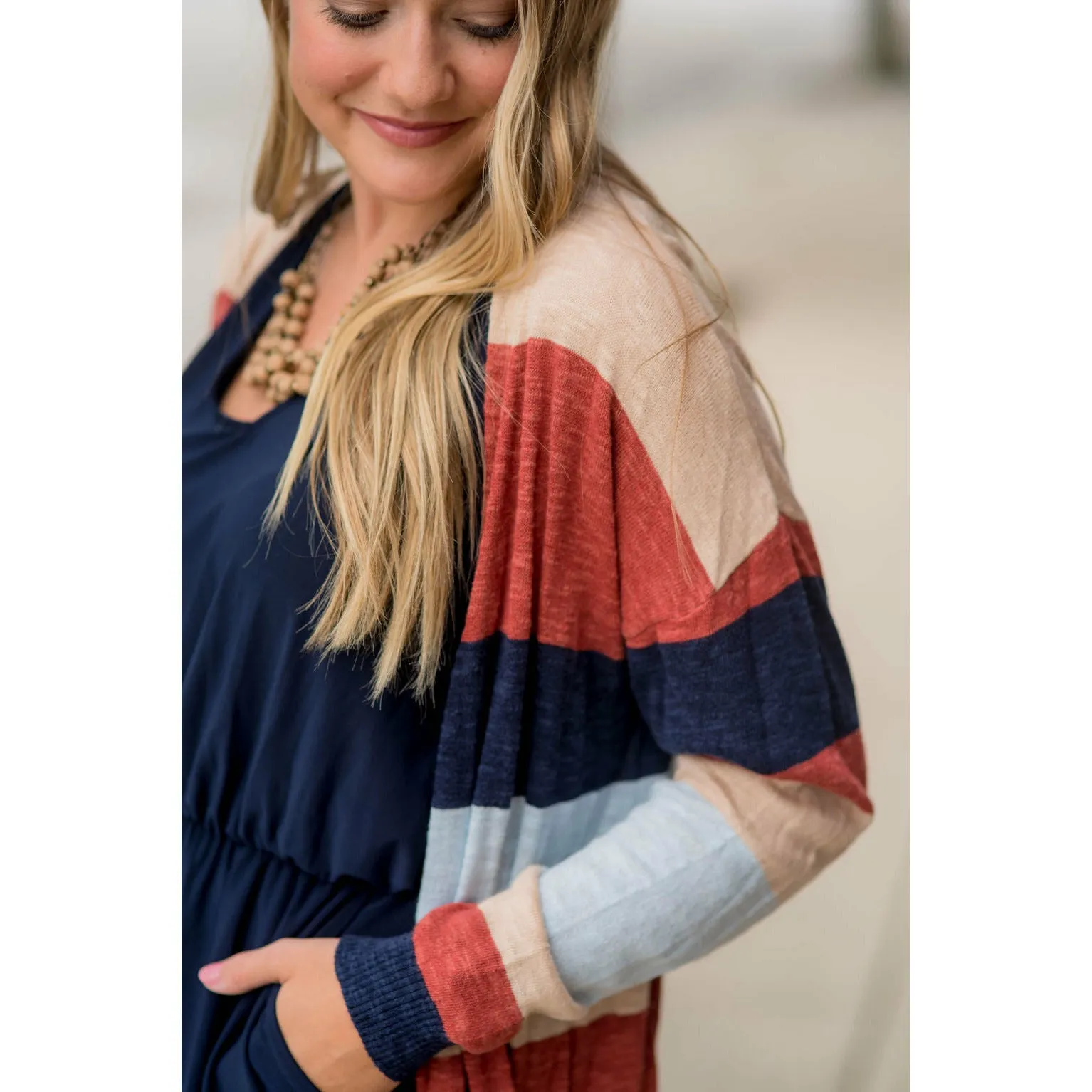 Striped Tissue Cardigan