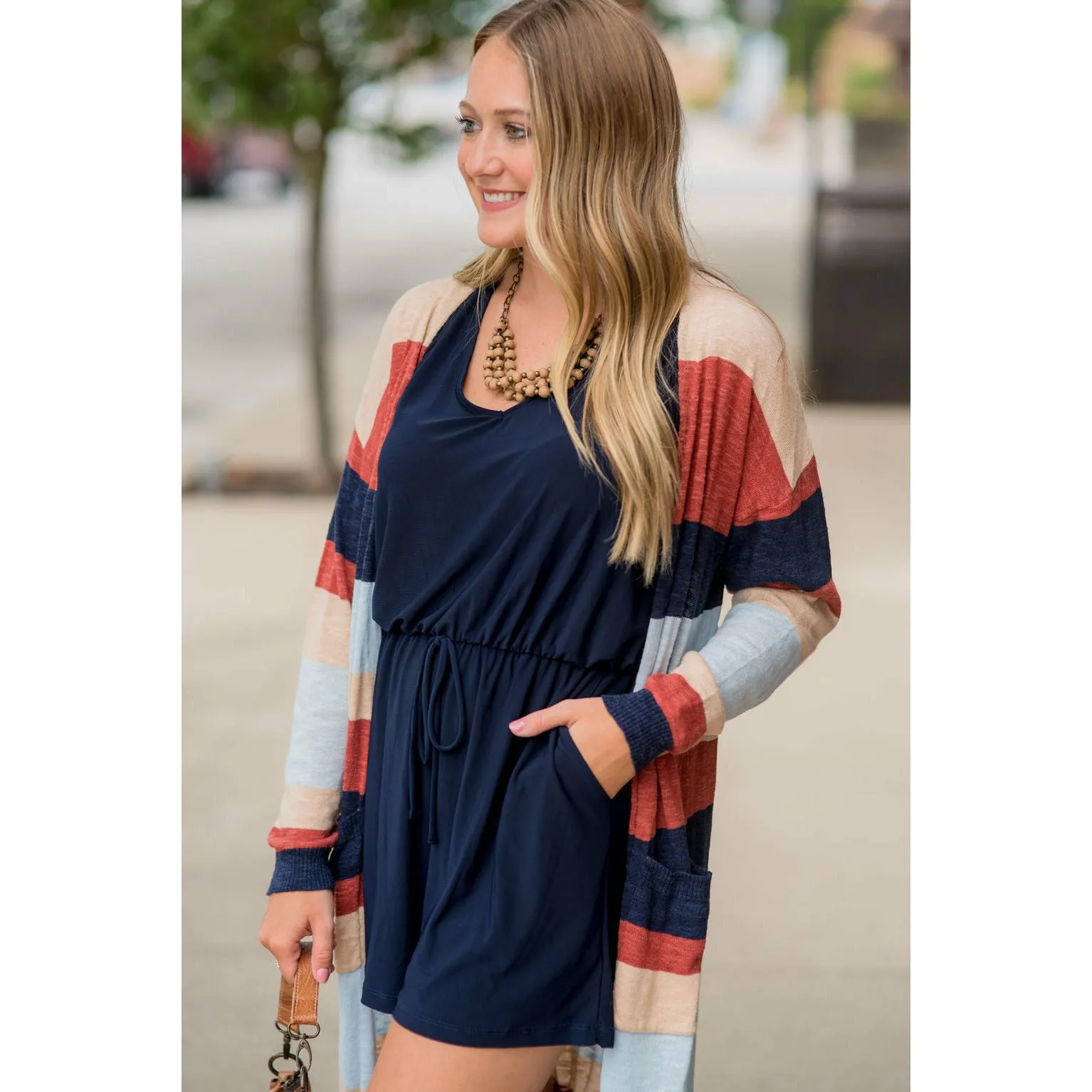 Striped Tissue Cardigan