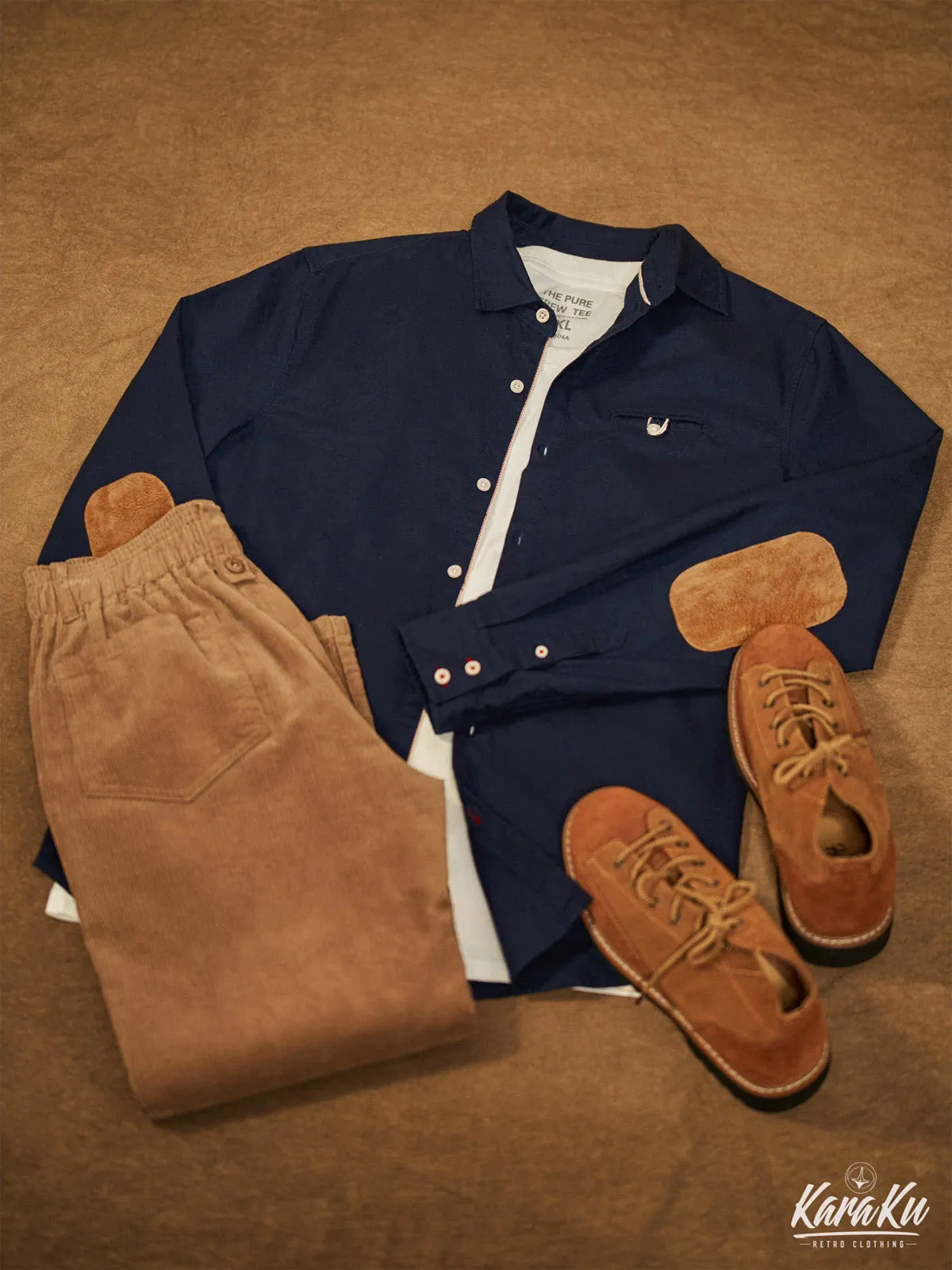 Suede Patch Oxford Work Shirt