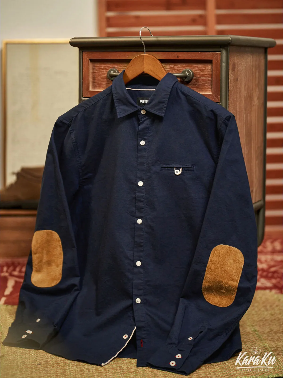 Suede Patch Oxford Work Shirt