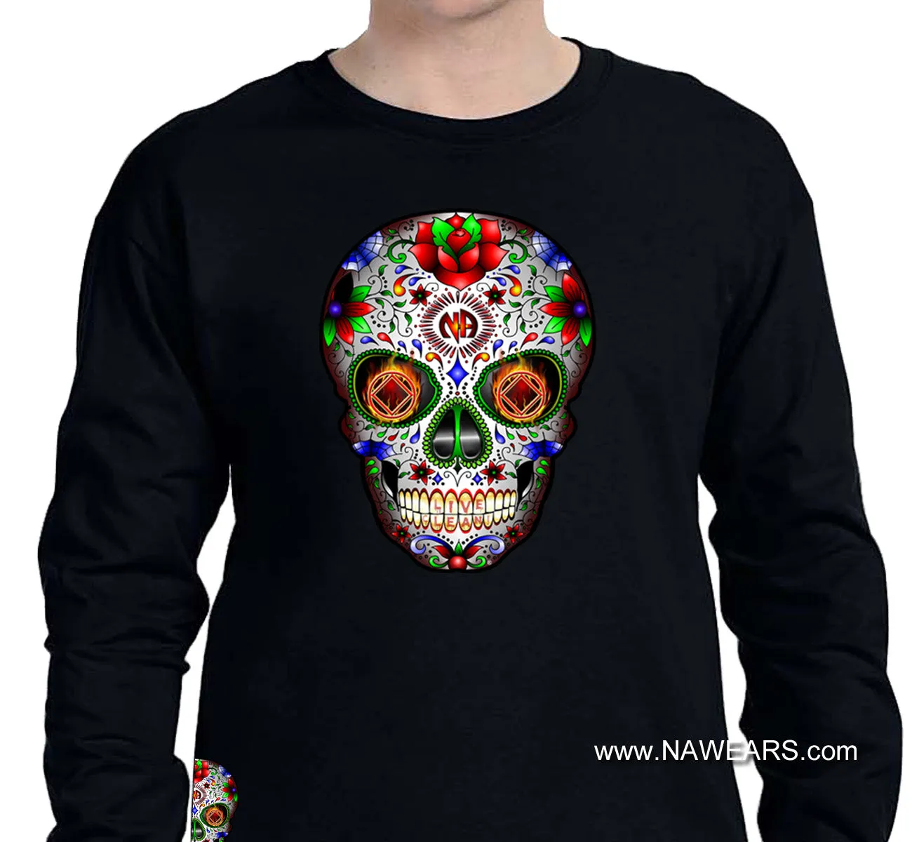 Sugar Skull  Long Sleeve Tee