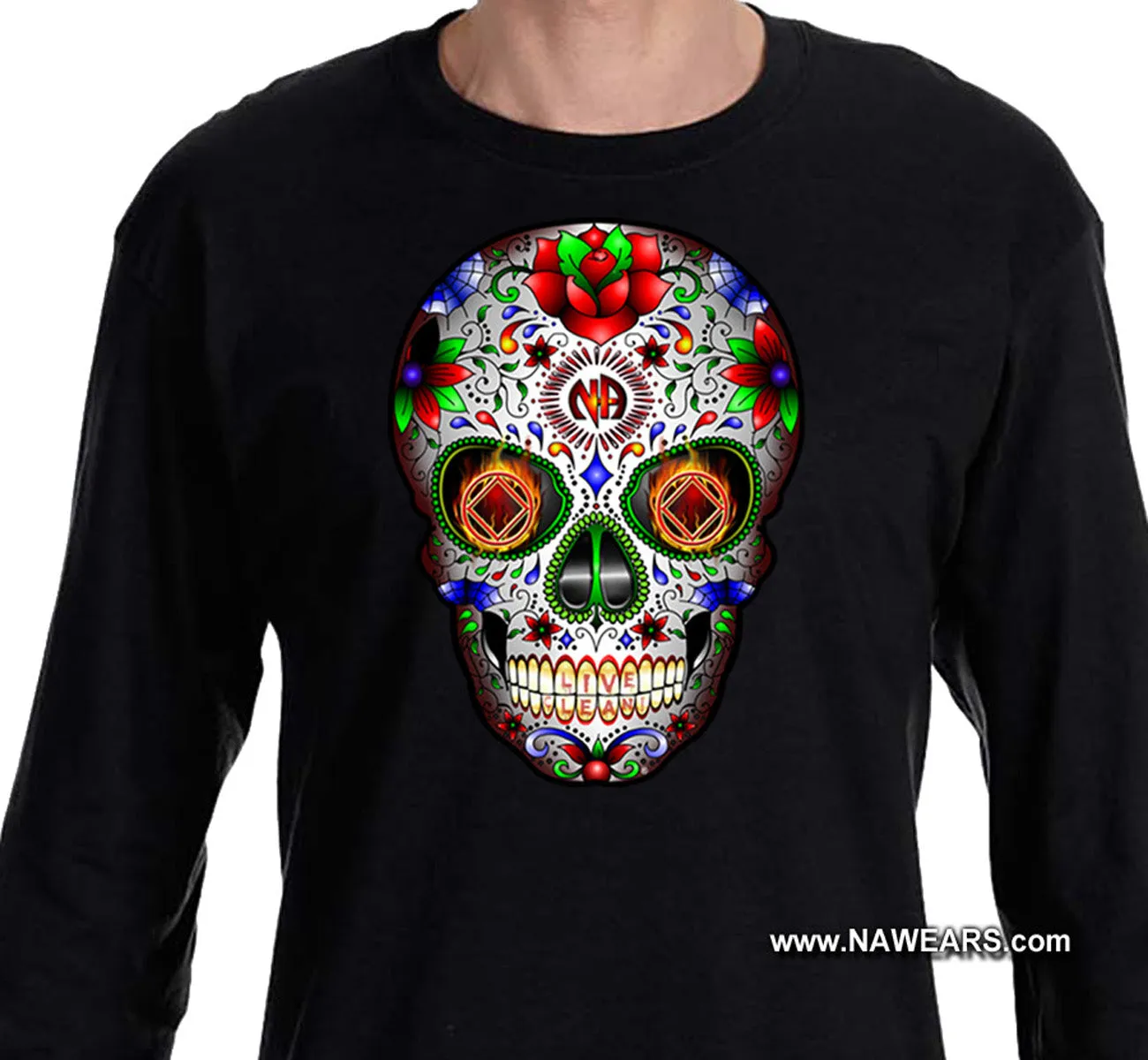 Sugar Skull  Long Sleeve Tee