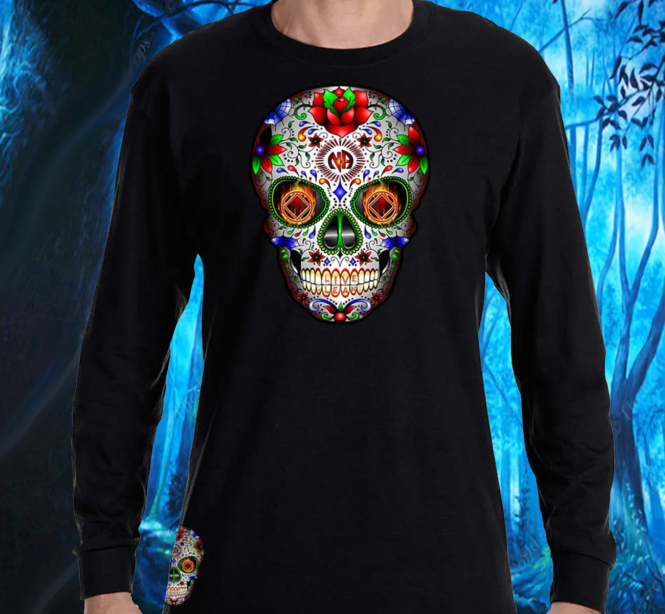 Sugar Skull  Long Sleeve Tee