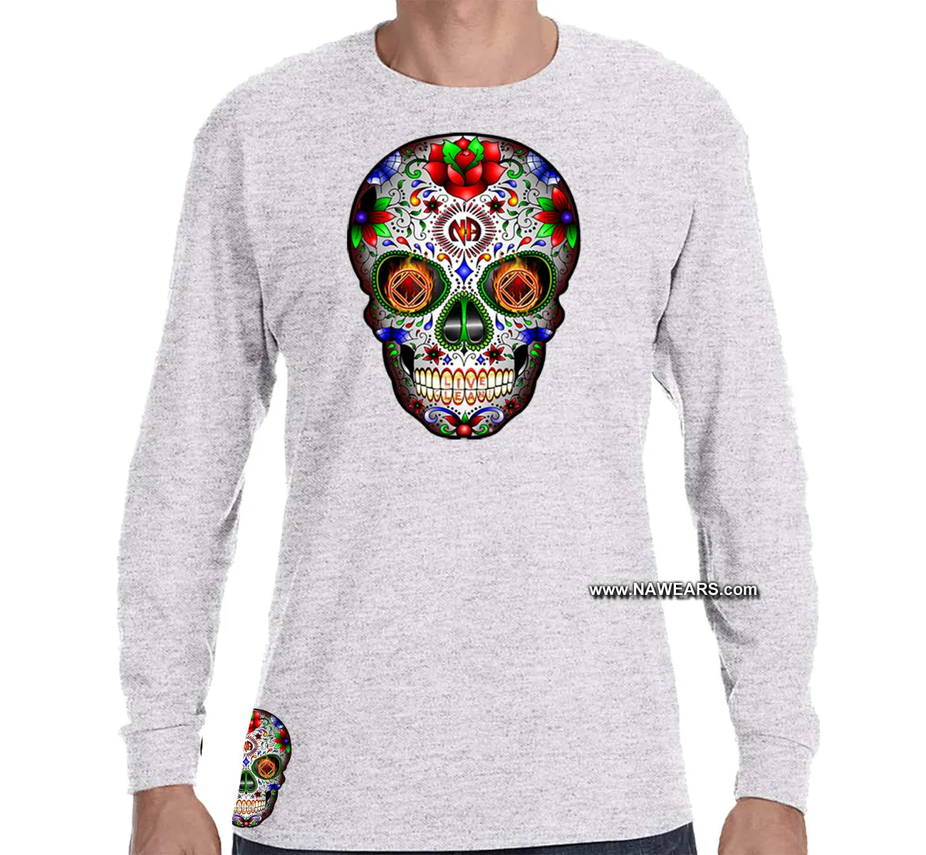 Sugar Skull  Long Sleeve Tee