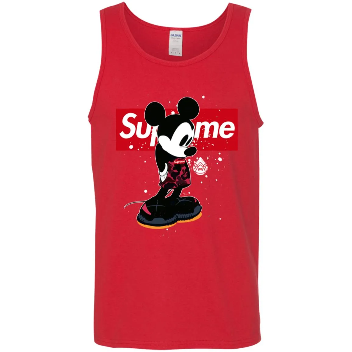 Supreme Mickey Babe Cute Love T-shirt Men Cotton Tank