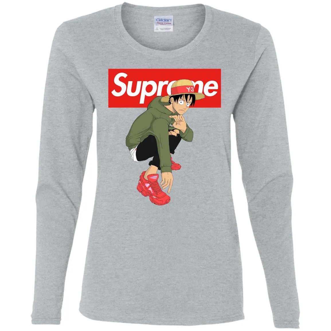 Supreme One Piece Y3 T-shirt Women Long Sleeve Shirt