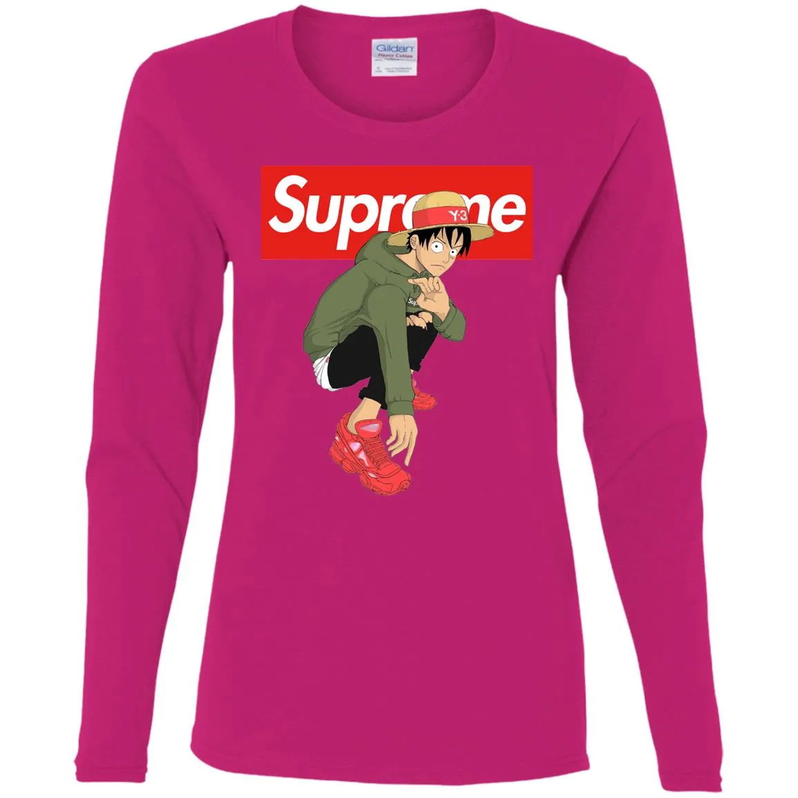 Supreme One Piece Y3 T-shirt Women Long Sleeve Shirt