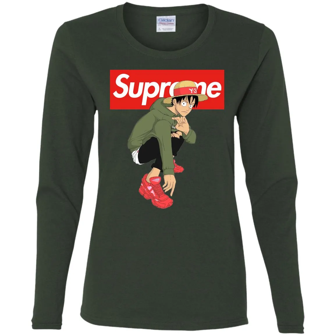 Supreme One Piece Y3 T-shirt Women Long Sleeve Shirt