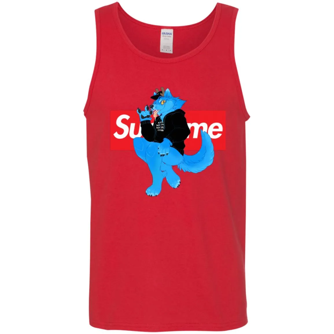 Supreme Woft T-shirt Men Cotton Tank