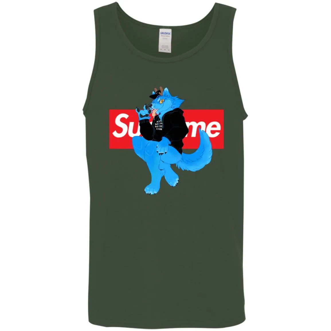 Supreme Woft T-shirt Men Cotton Tank