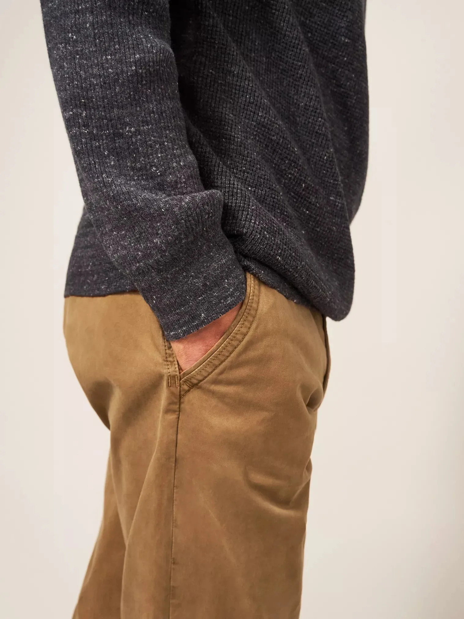 Sutton Organic Chino Trouser - Mid Brown