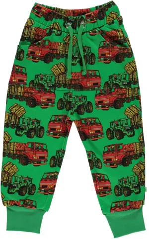 Sweatpants with tractors