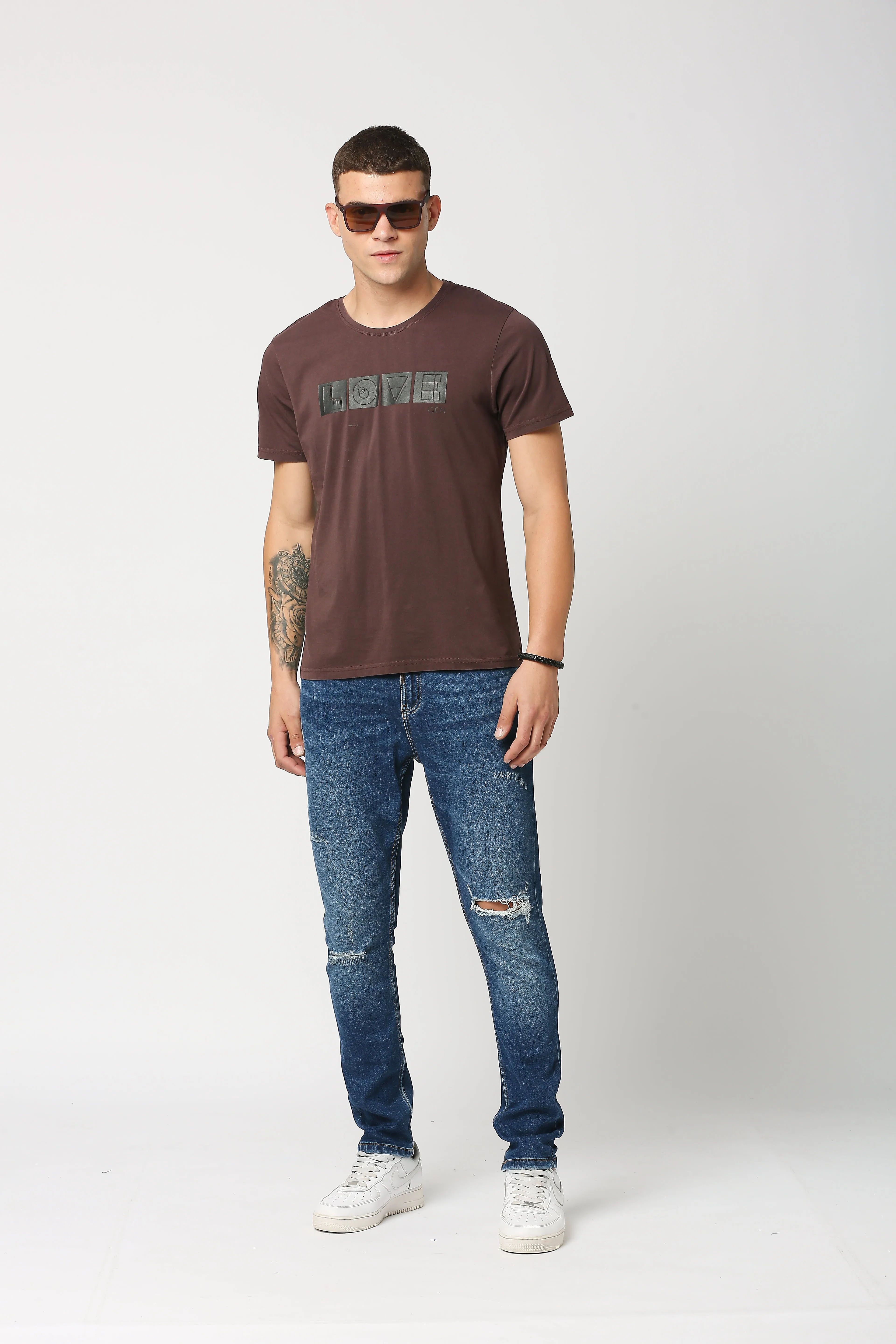 Symbol Round Neck Short Sleeve Regular Fit T-Shirt