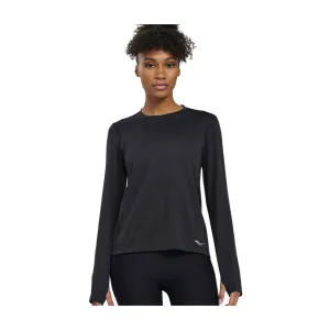 T-Shirt Saucony Stopwatch Long Sleeve Black Women's