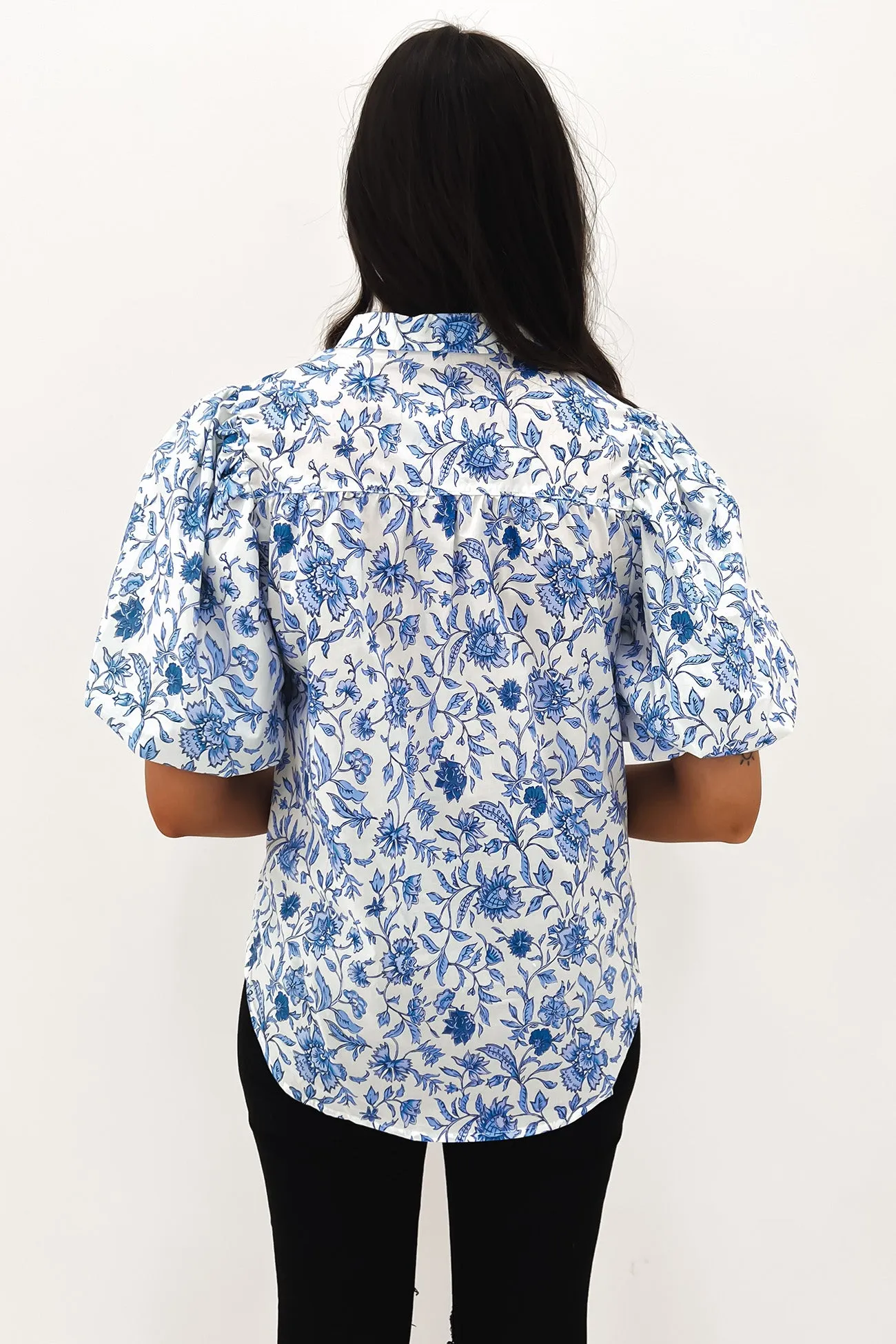 Tamsin Top Blue Floral