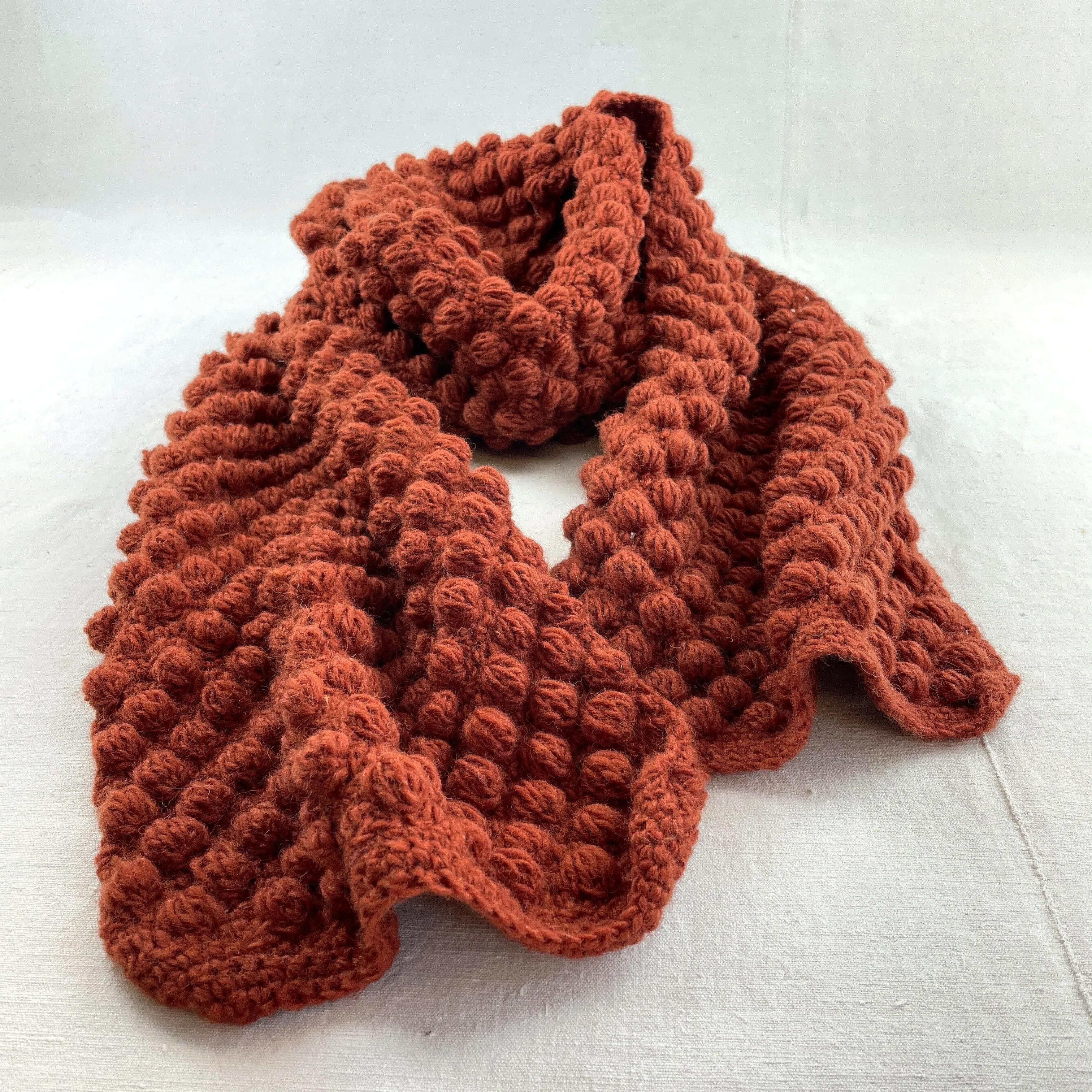 TEJASEE Chunky Oversized Boho Bobble Wool Scarf