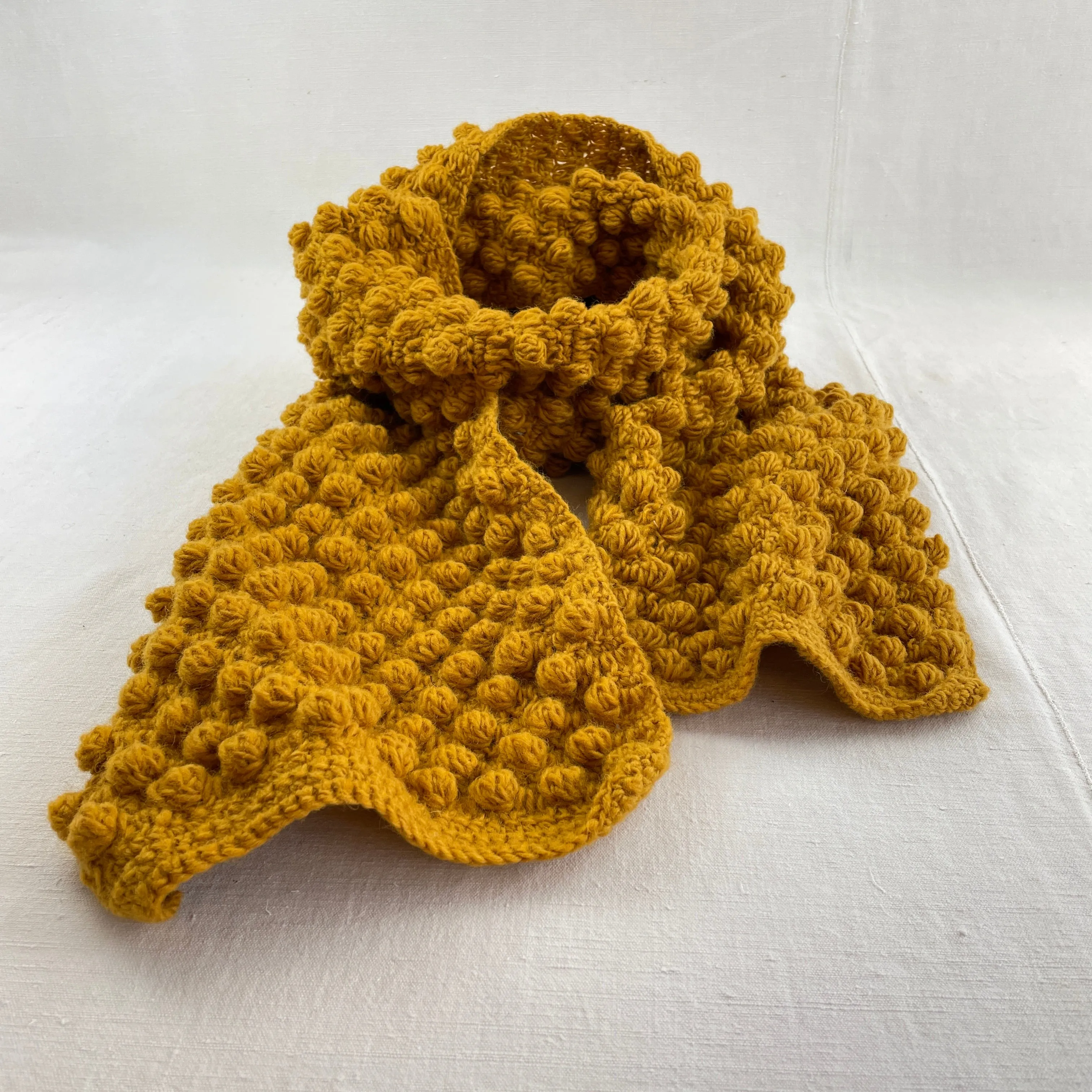 TEJASEE Chunky Oversized Boho Bobble Wool Scarf