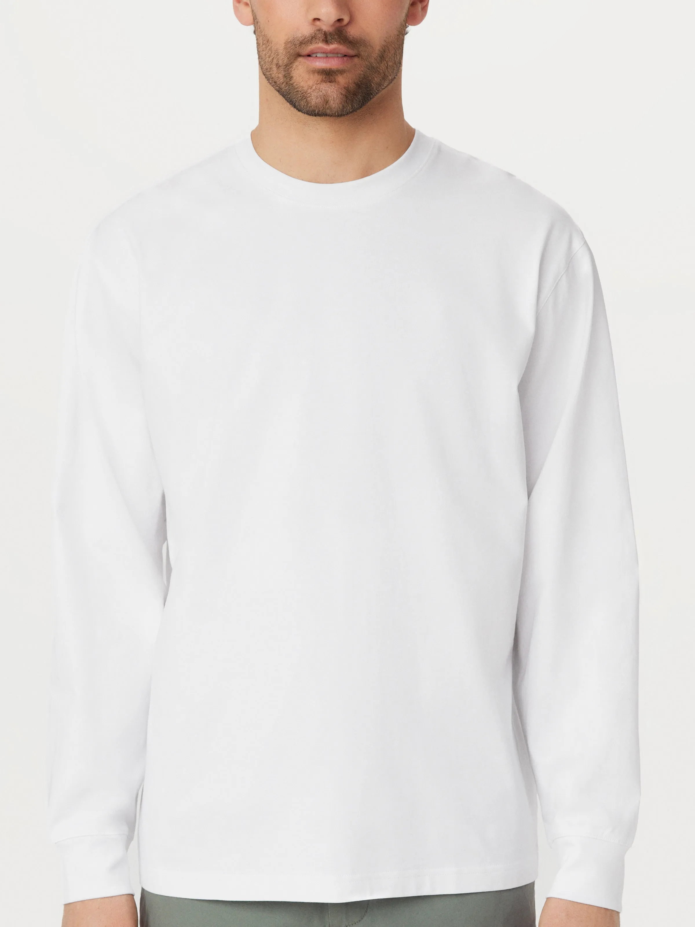 The Long Sleeve Boxy T-Shirt in Bright White