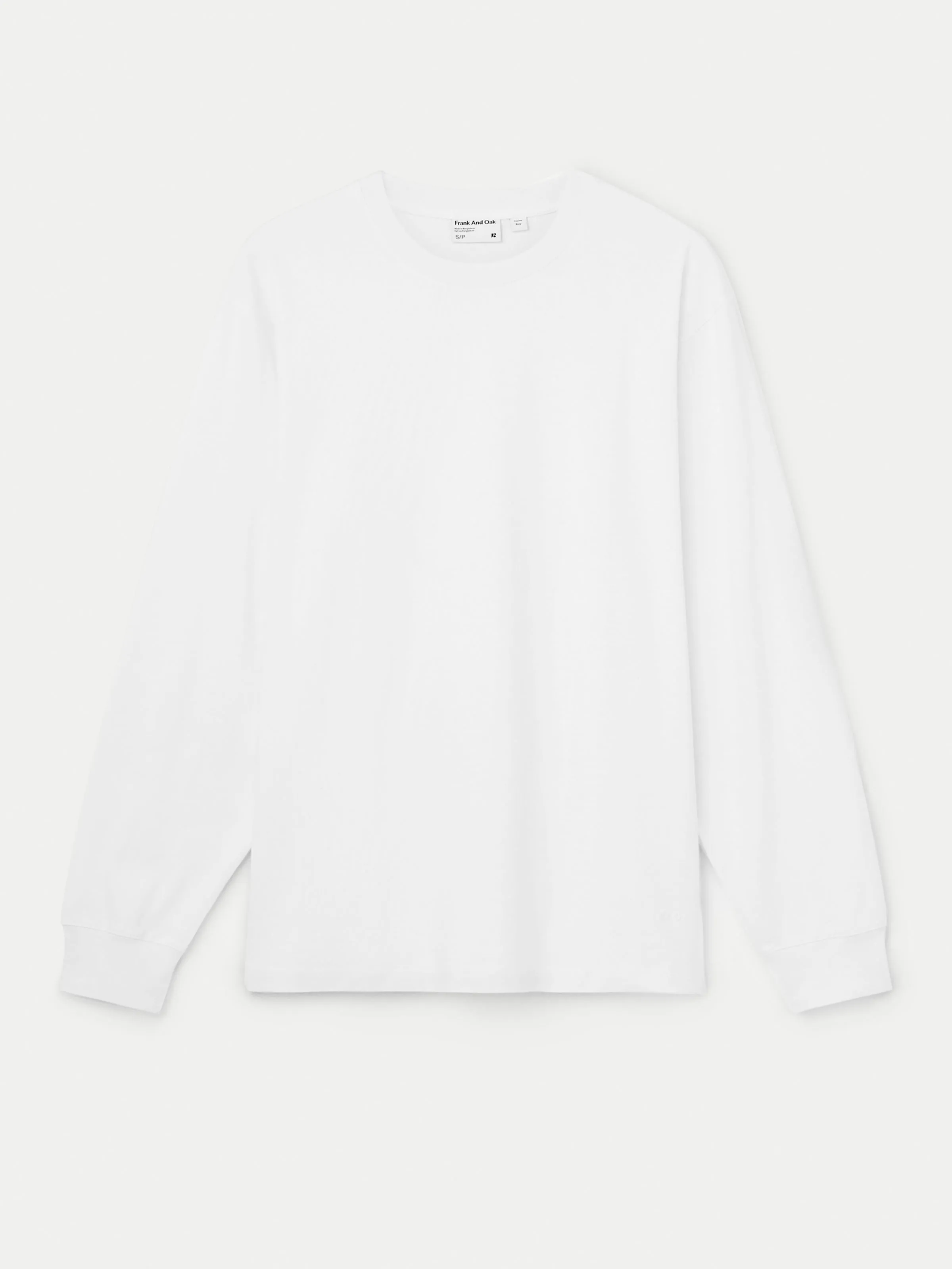 The Long Sleeve Boxy T-Shirt in Bright White