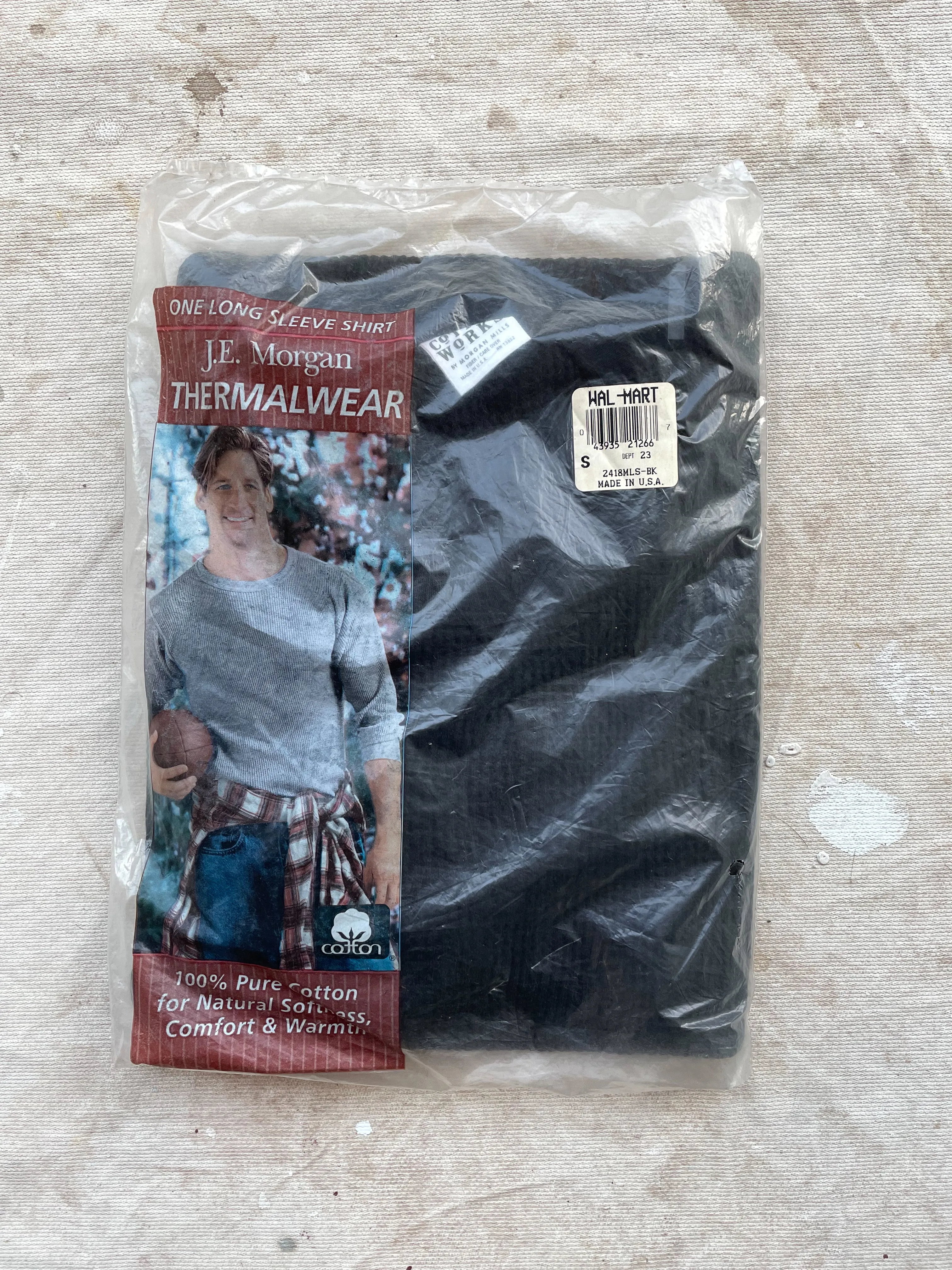 THERMAL LONG SLEEVE SHIRT—BLACK [S]