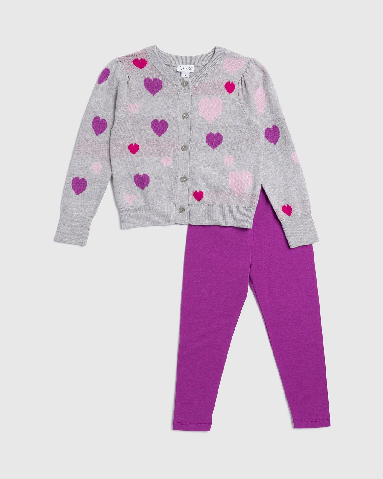 Toddler Girl Tossed Hearts Sweater Set