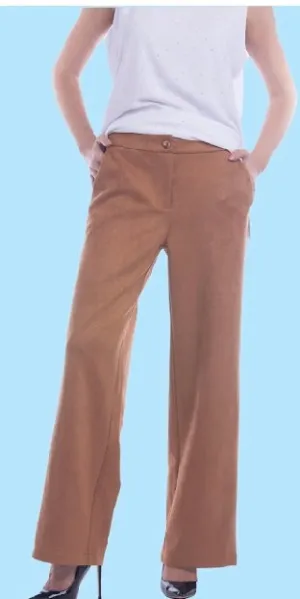 Ultra-Suede Fly-Front Pants (2 Colors)