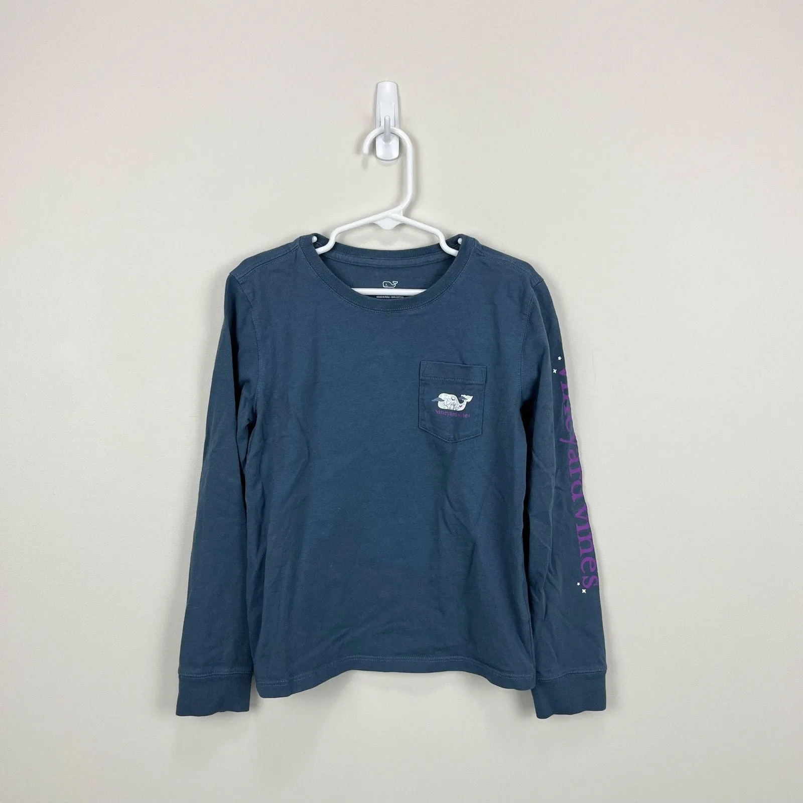 Vineyard Vines Long Sleeve Halloween Pocket Tee XS 5-6