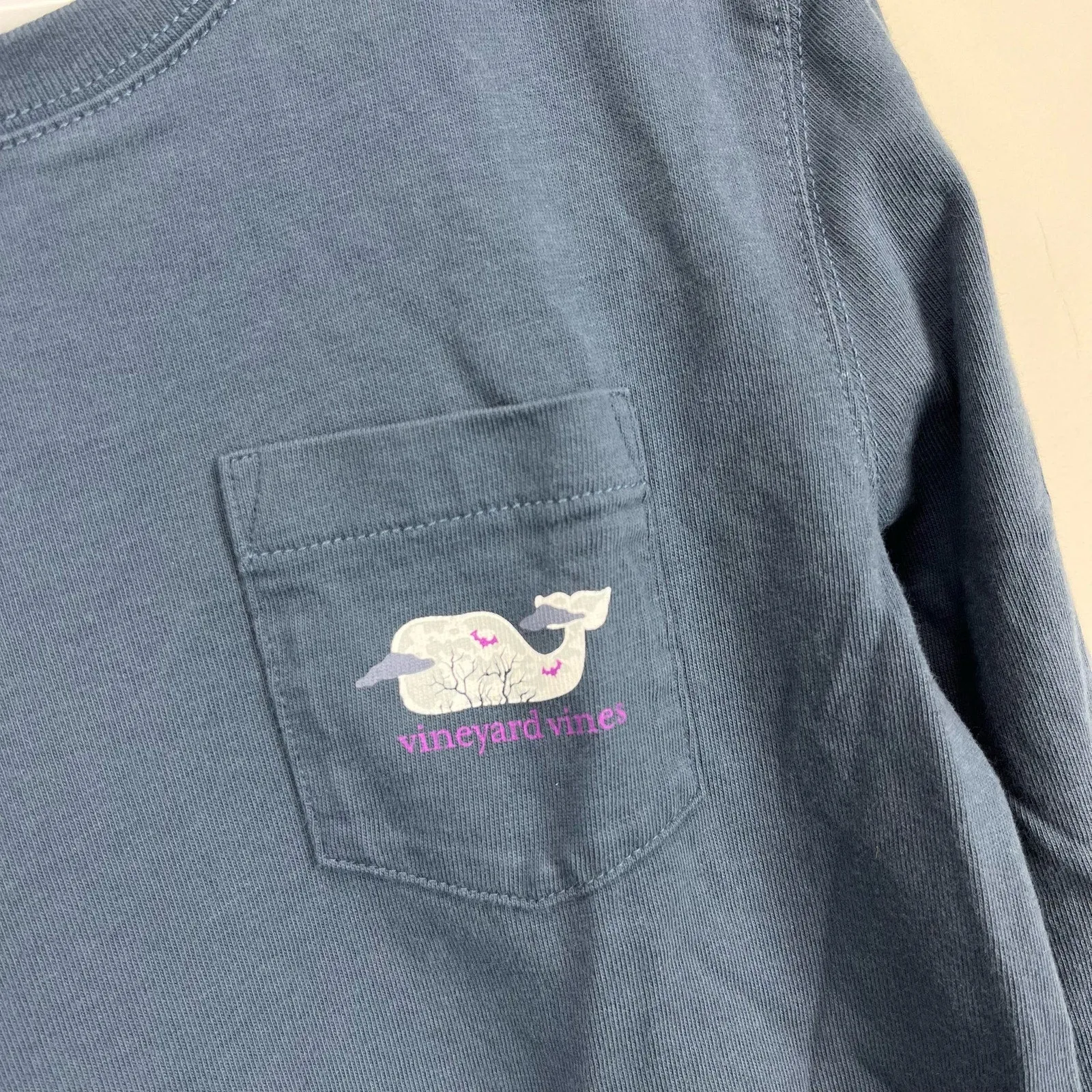 Vineyard Vines Long Sleeve Halloween Pocket Tee XS 5-6