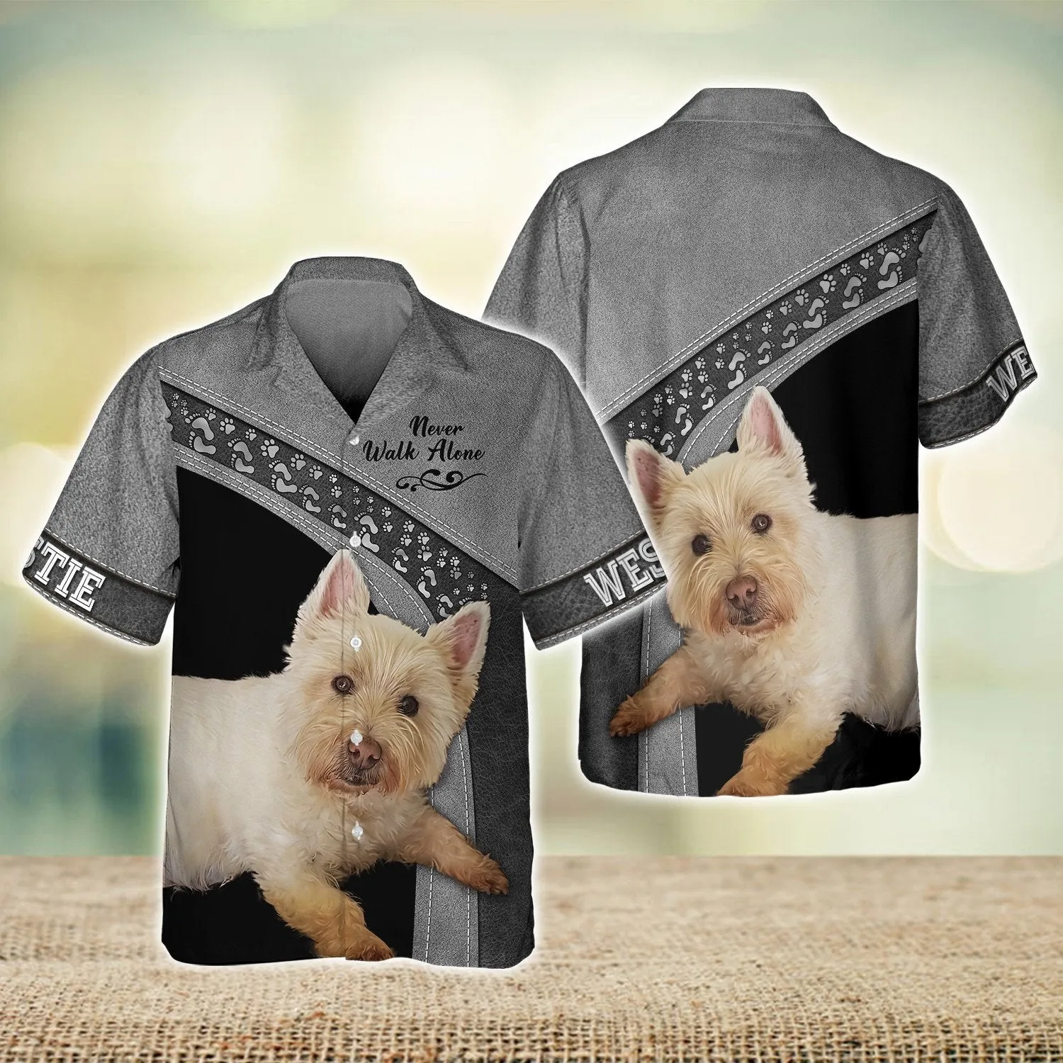 Westie Never Walk Alone 3D Full Print Shirts, Shirt For Dog Lovers, Dog Memorial Gifts for loss of Dog