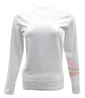 White 3 Stripe Long Sleeve T-shirt