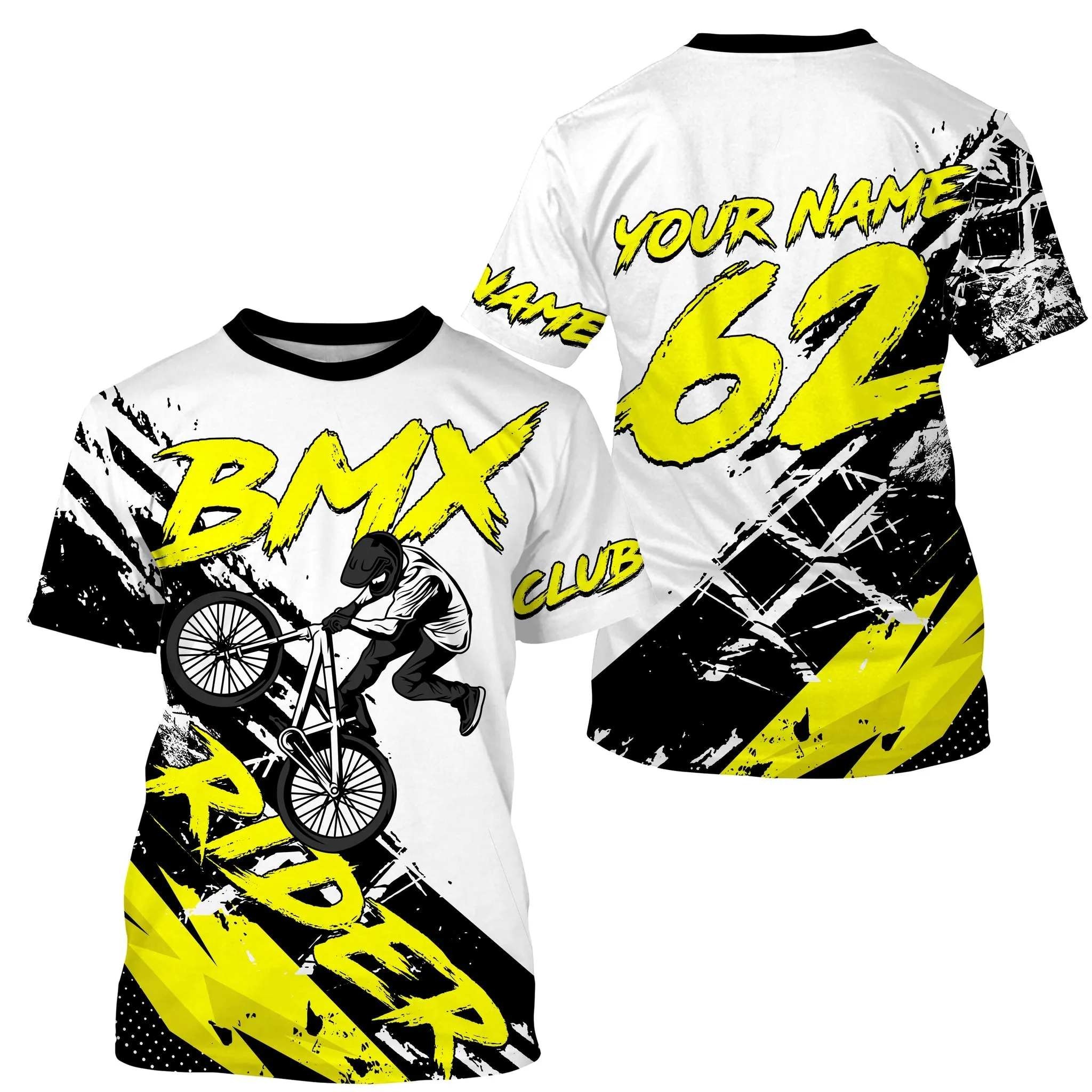 Yellow BMX Jersey Off-Road Bike Long Sleeve Shirt Cycling Gear Adult Youth BMX Bicycle Motocross Clothes