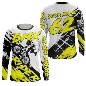 Yellow BMX Jersey Off-Road Bike Long Sleeve Shirt Cycling Gear Adult Youth BMX Bicycle Motocross Clothes